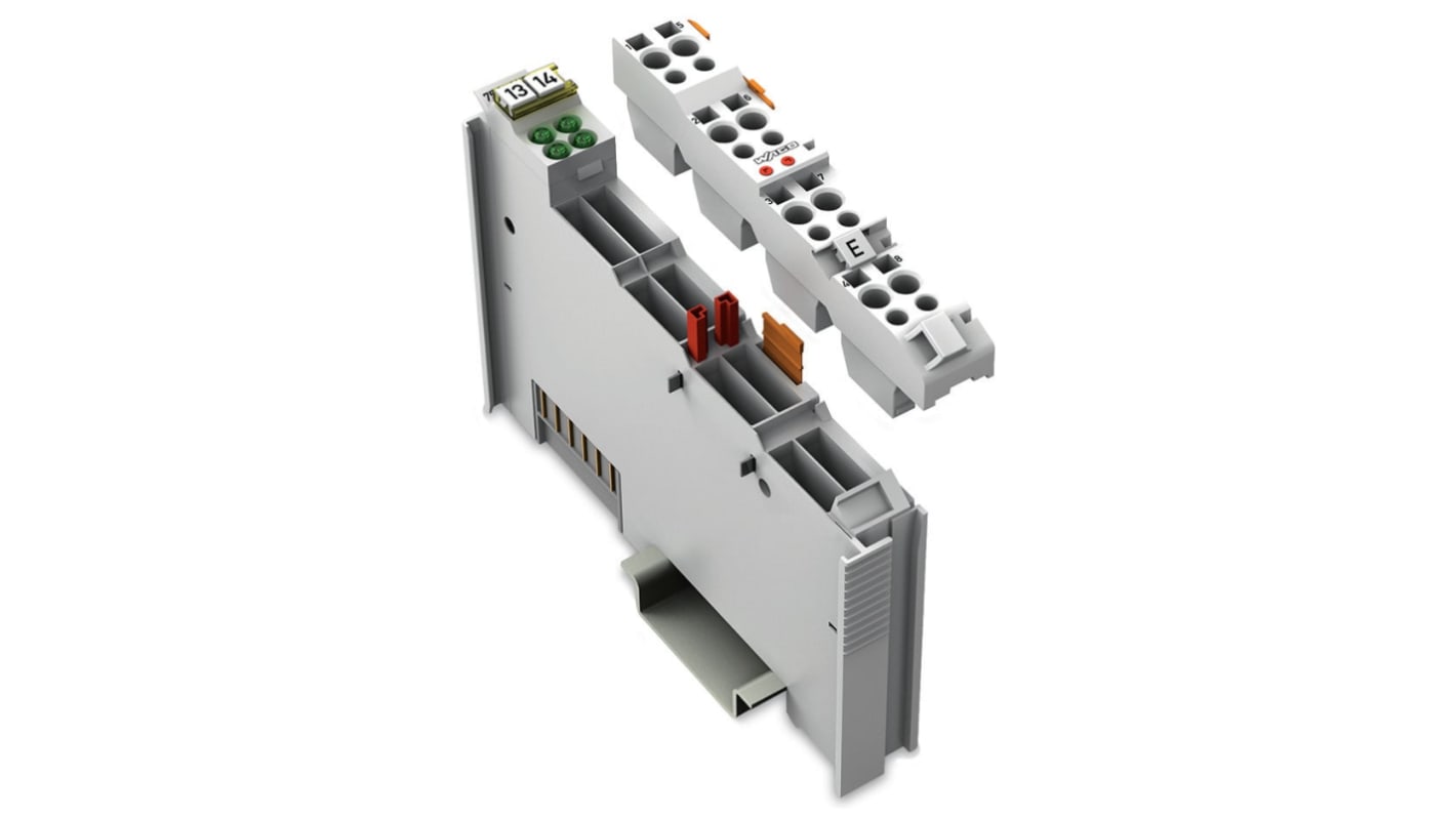 Modulo di ingresso digitale Wago 753432 per PLC, 4 ingressi, alimentazione 24 V c.c., contenitore in policarbonato.