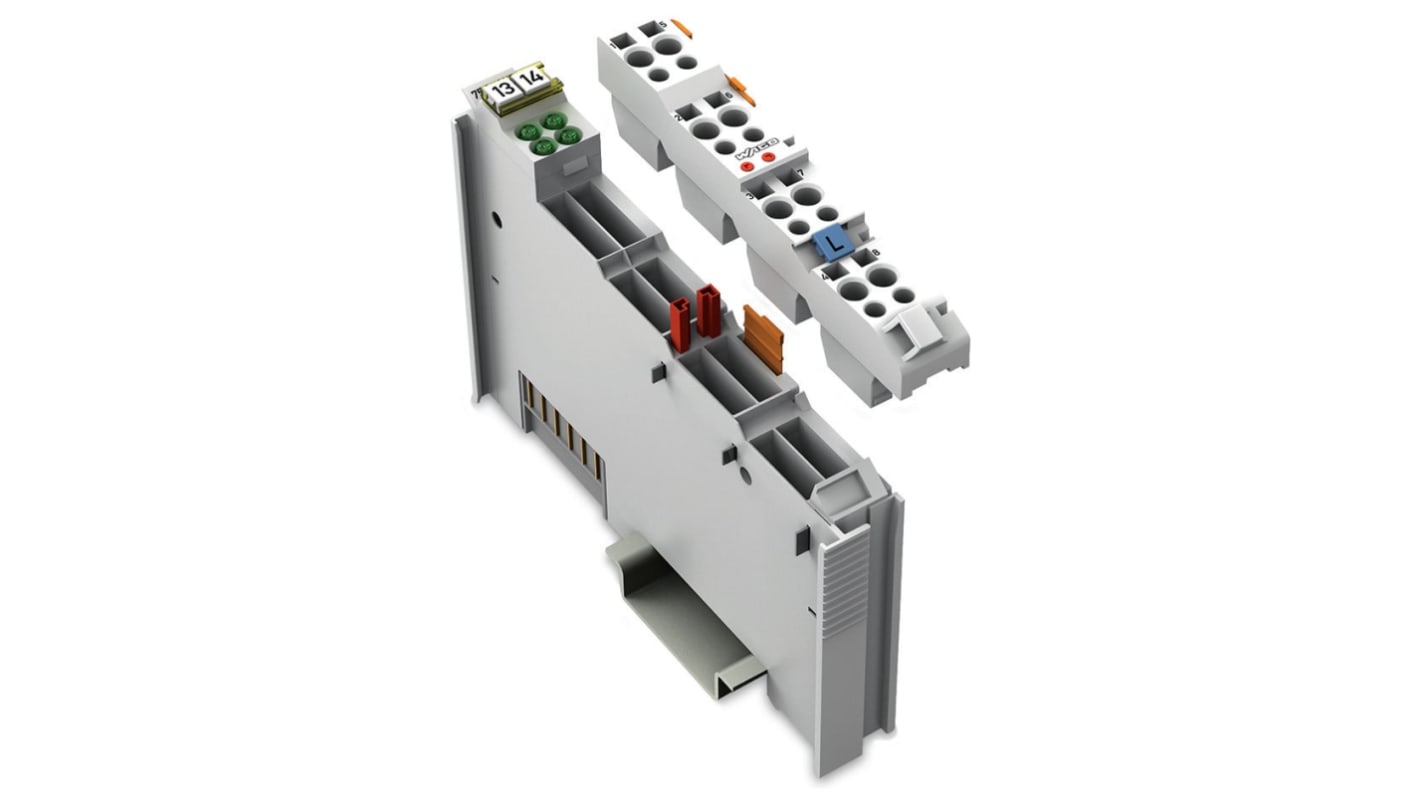 Modulo di ingresso digitale Wago 753440 per PLC, 4 ingressi, alimentazione 230 V c.a., contenitore in policarbonato.