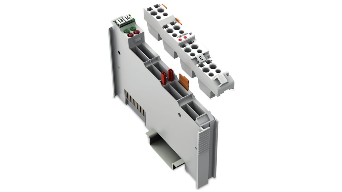 Modulo di ingresso analogico Wago 753-452, 2 canali, montaggio su guida DIN 35, alimentazione 5 V CC, realizzato in policarbonato.