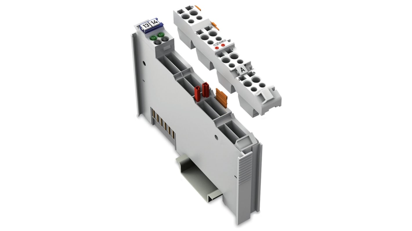 Modulo di distribuzione di potenza Wago 753-556, 2 canali analogici, montaggio su guida DIN 35, tensione 5 V CC.