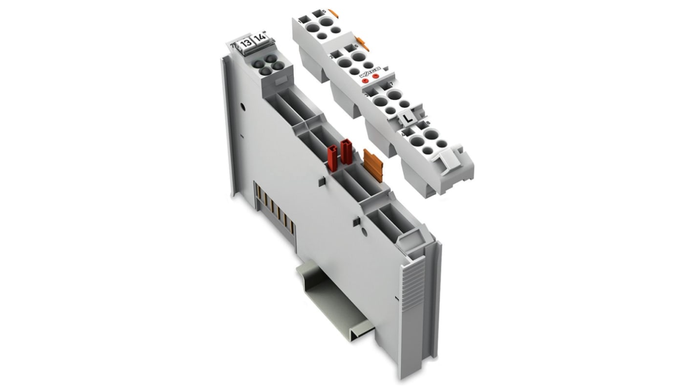 Modulo I/O PLC Wago 753-629/020-000, montaggio su guida DIN-35, grado di protezione IP20, alimentazione 5V.