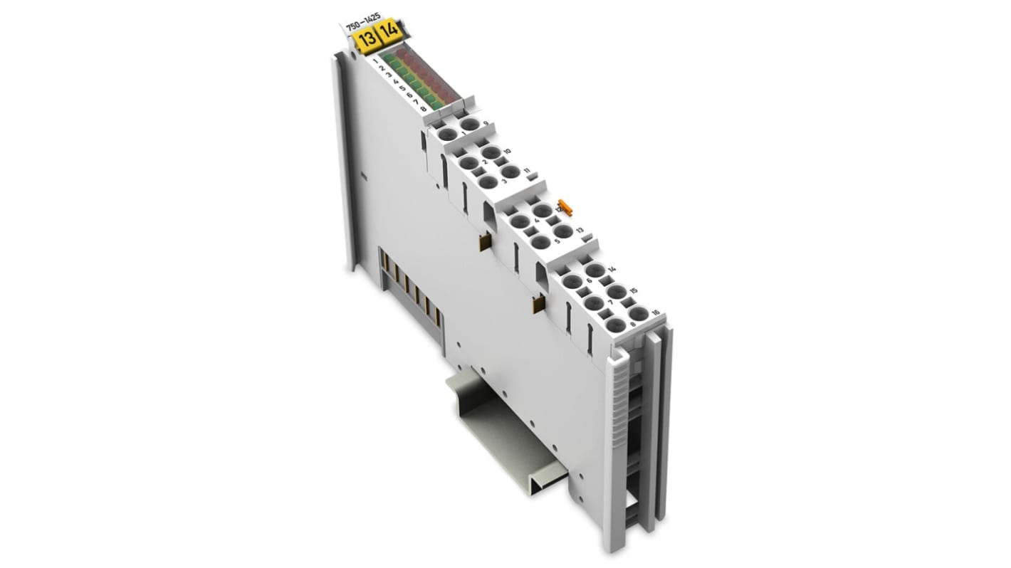 Modulo di ingresso digitale Wago 750-1425, otto canali per termistori PTC, tensione 24 V c.c., connessioni Push-In.