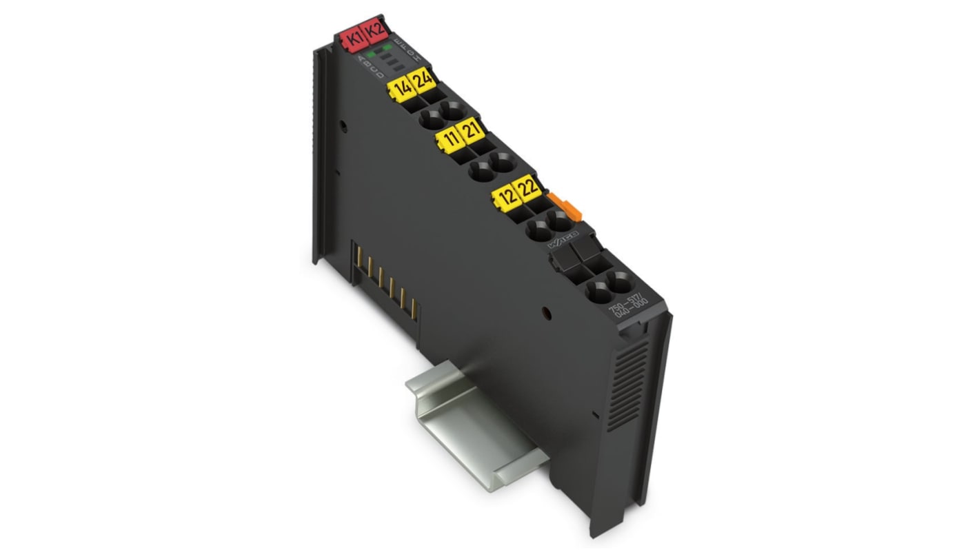 Modulo di uscita digitale Wago 750-517/040-000, 2 uscite, montaggio su guida DIN 35, alimentazione 5 V CC, conforme a RoHS.