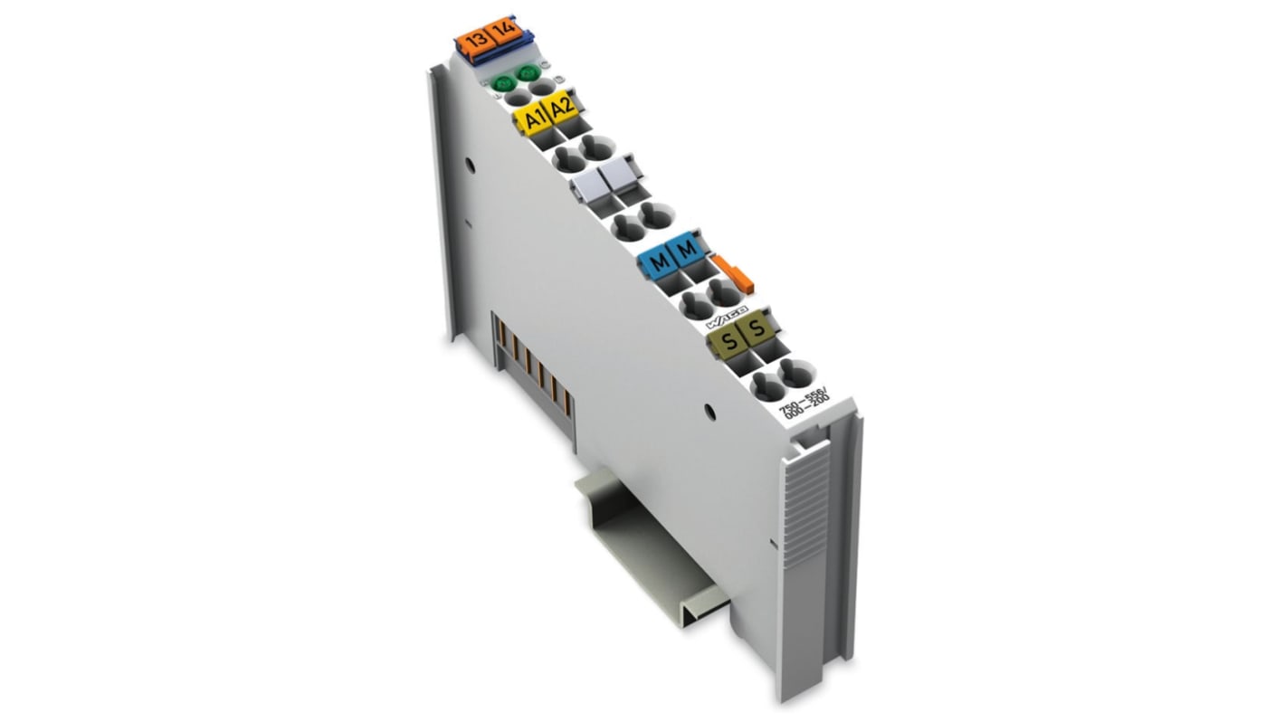 Modulo di distribuzione di potenza Wago 750-556/000-200, 2 canali analogici, montaggio su guida DIN 35, tensione 5 V CC.