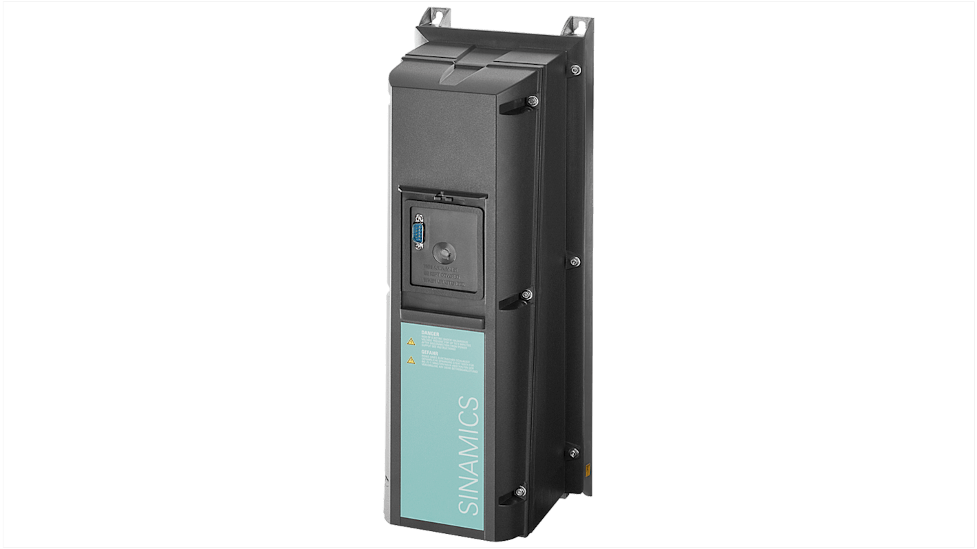 Inverter Siemens 6SL3223-0DE15-5AG1, 0,55 kW, 400 V, 3 fasi, grado di protezione IP55, per applicazioni industriali.