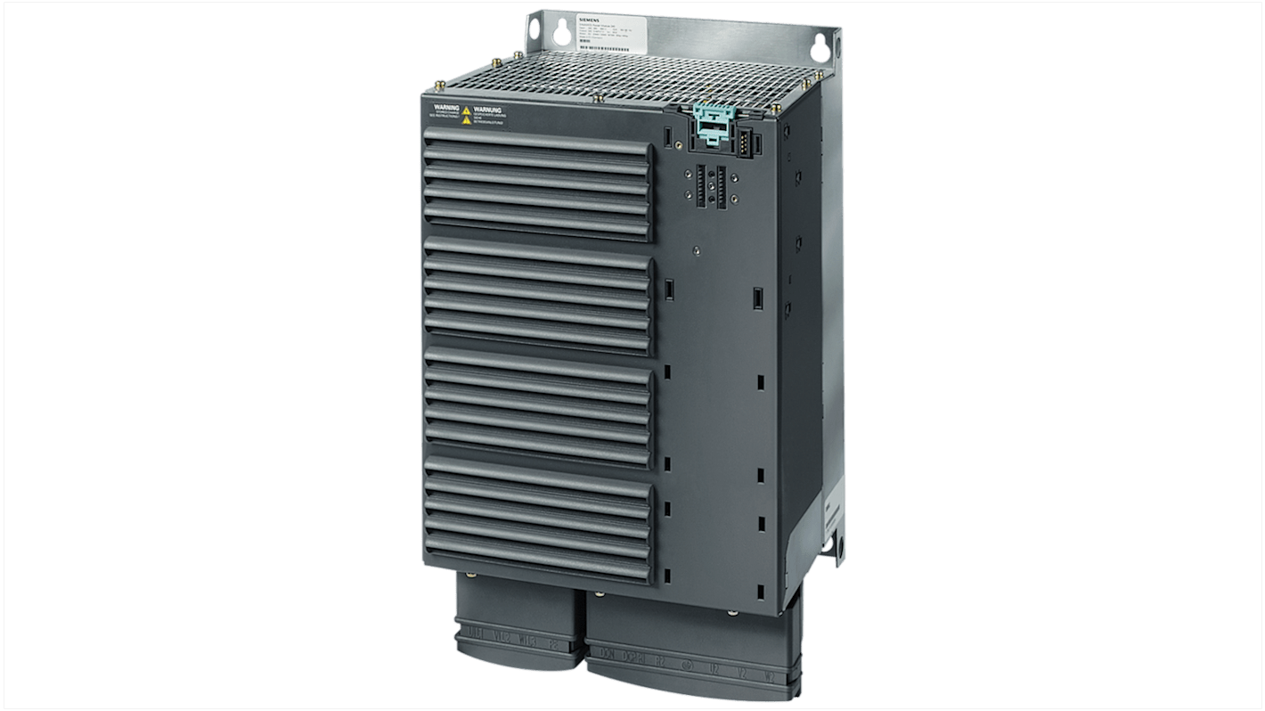 Inverter trifase Siemens 6SL3225-0BE33-0UA0, potenza 30 kW, tensione 400 V, grado di protezione IP20.