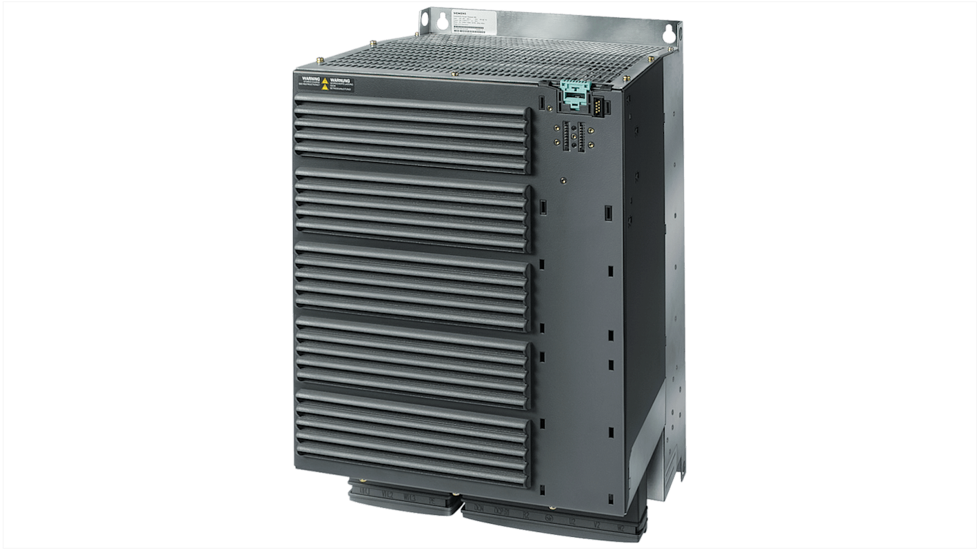 Inverter trifase Siemens 6SL3225-0BE35-5AA0, potenza 55 kW, tensione 400 V, grado di protezione IP20.