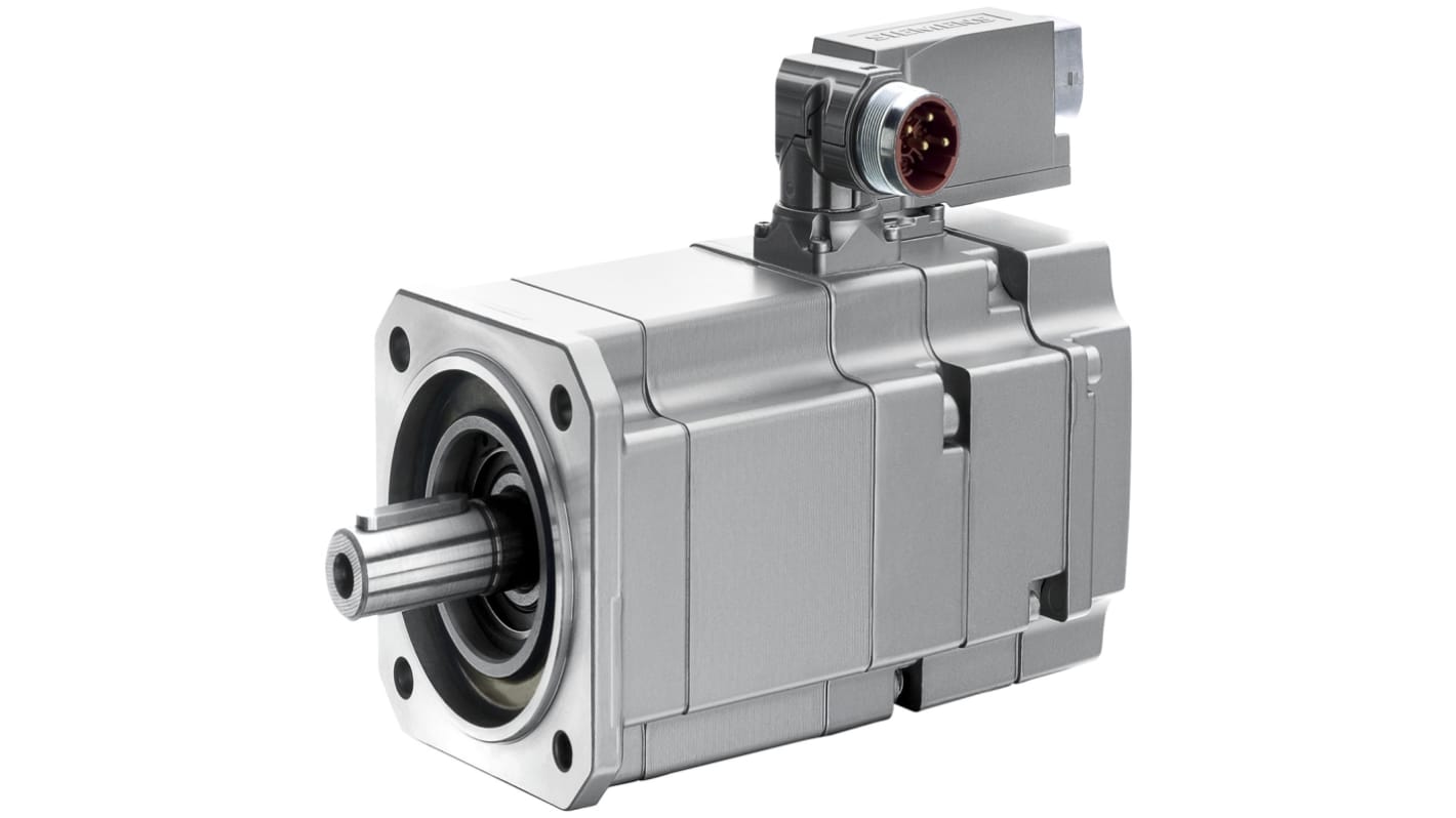 Servomotore Siemens 1FK7022-5AK71-1LG3, coppia massima 3,4 Nm, 6000 giri/min, alimentazione 29 V, potenza 0,4 kW.