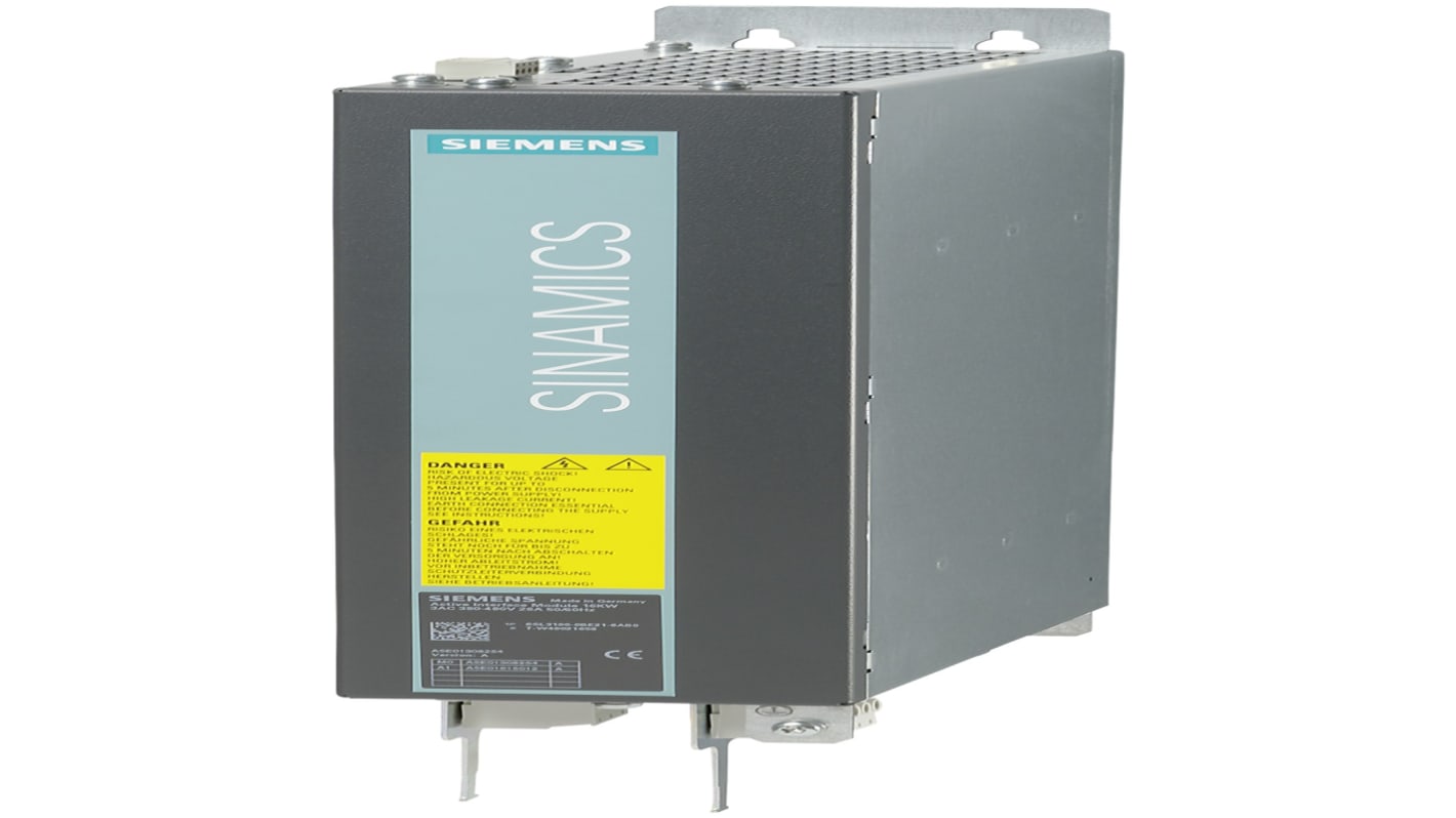 Modulo di alimentazione Siemens 6SL3100-0BE21-6AB0 per controllo corrente 3 fasi, 16 kW, 480 V, IP20.