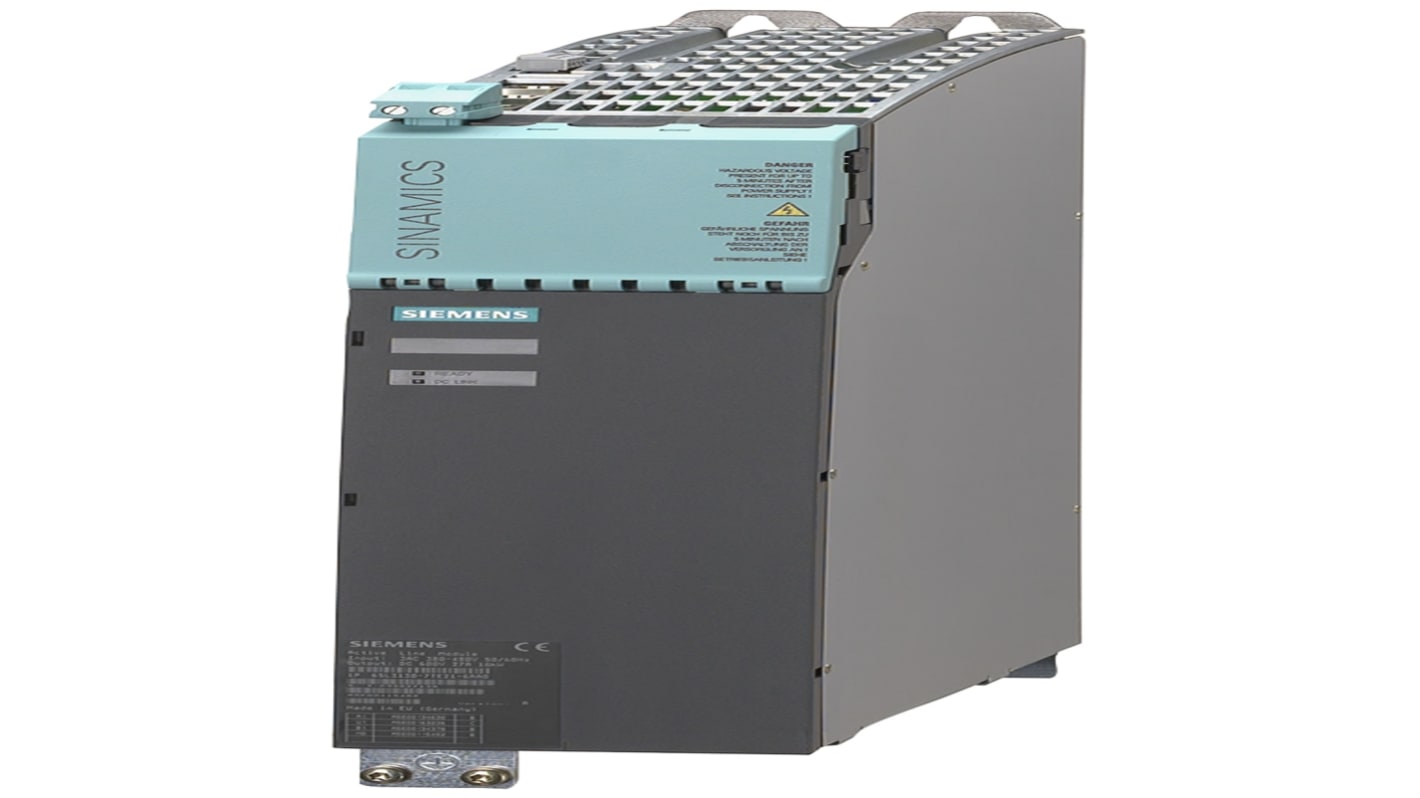 Modulo di alimentazione Siemens 6SL3130-7TE21-6AA4, 3 fasi, 16 kW, 625 V c.c., ingresso trifase, raffreddamento ad aria.