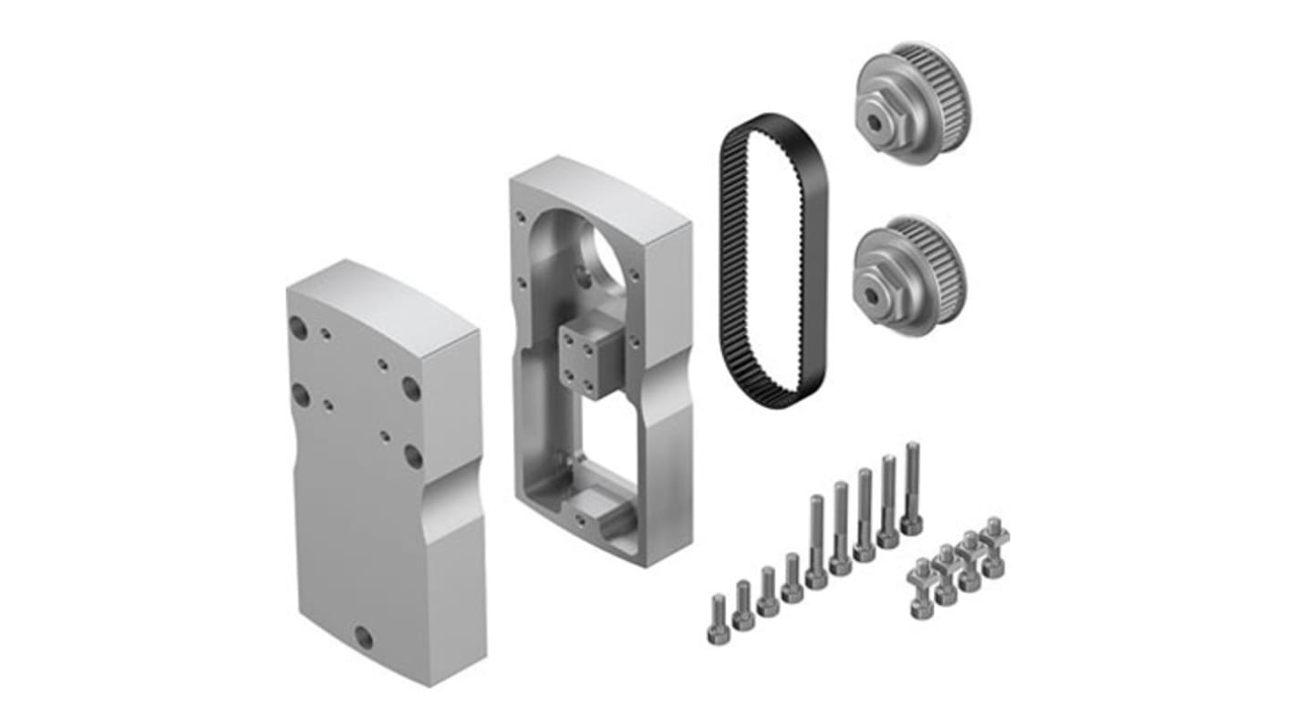 Festo EAMM-U-110-D60-60G-120, kit di montaggio per motori e assi, cinghia dentata in policloroprene, velocità massima 5000 giri/min, grado di protezione IP40.