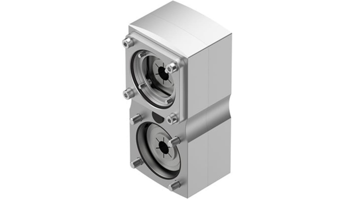 Kit di montaggio Festo EAMM-U-110-D80-80G-120-S1, per azionamenti elettromeccanici, grado di protezione IP65, umidità operativa 0-95%.