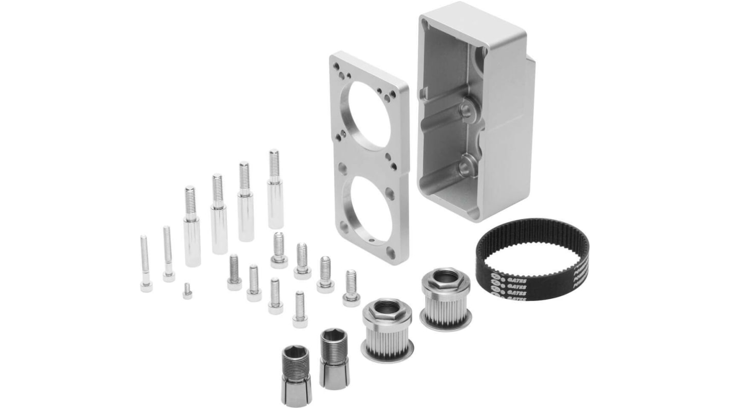 Festo EAMM-U-D40-55A, kit di montaggio per accoppiamento motori e assi, trasmissione tramite cinghia, conforme RoHS.