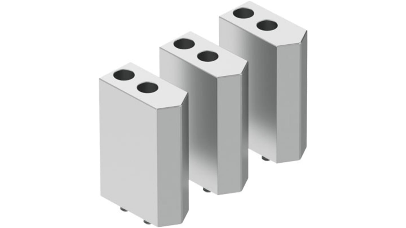 Pinza pneumatica Festo BUB-HGDT-40, ganascia da 40 mm, operativa tra 5 e 60 gradi Celsius, montaggio flessibile, conforme RoHS.