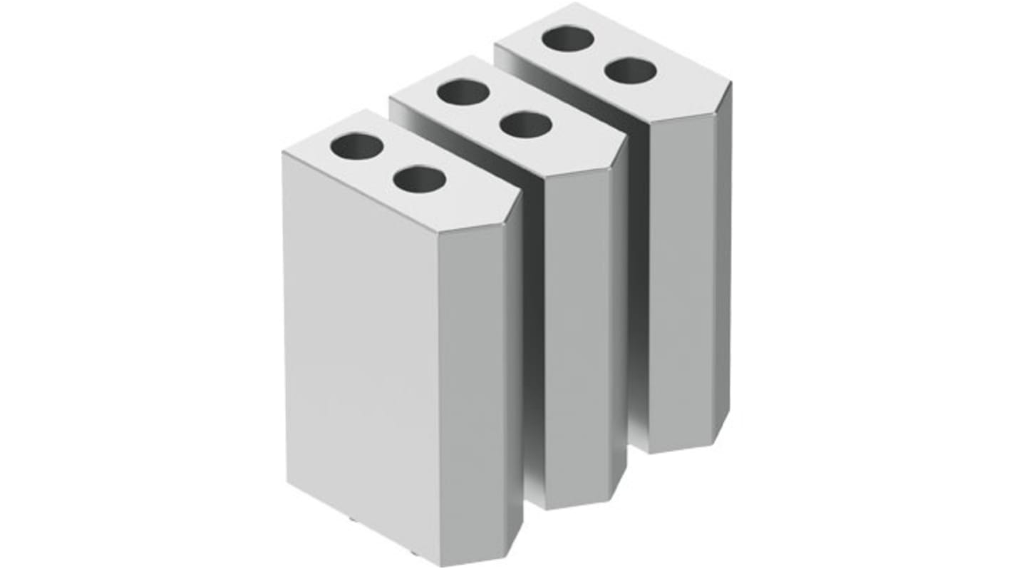 Pinza pneumatica Festo BUB-HGDT-63 a tre dita, azione doppio effetto, montaggio con foro passante, pressione massima 8 bar.