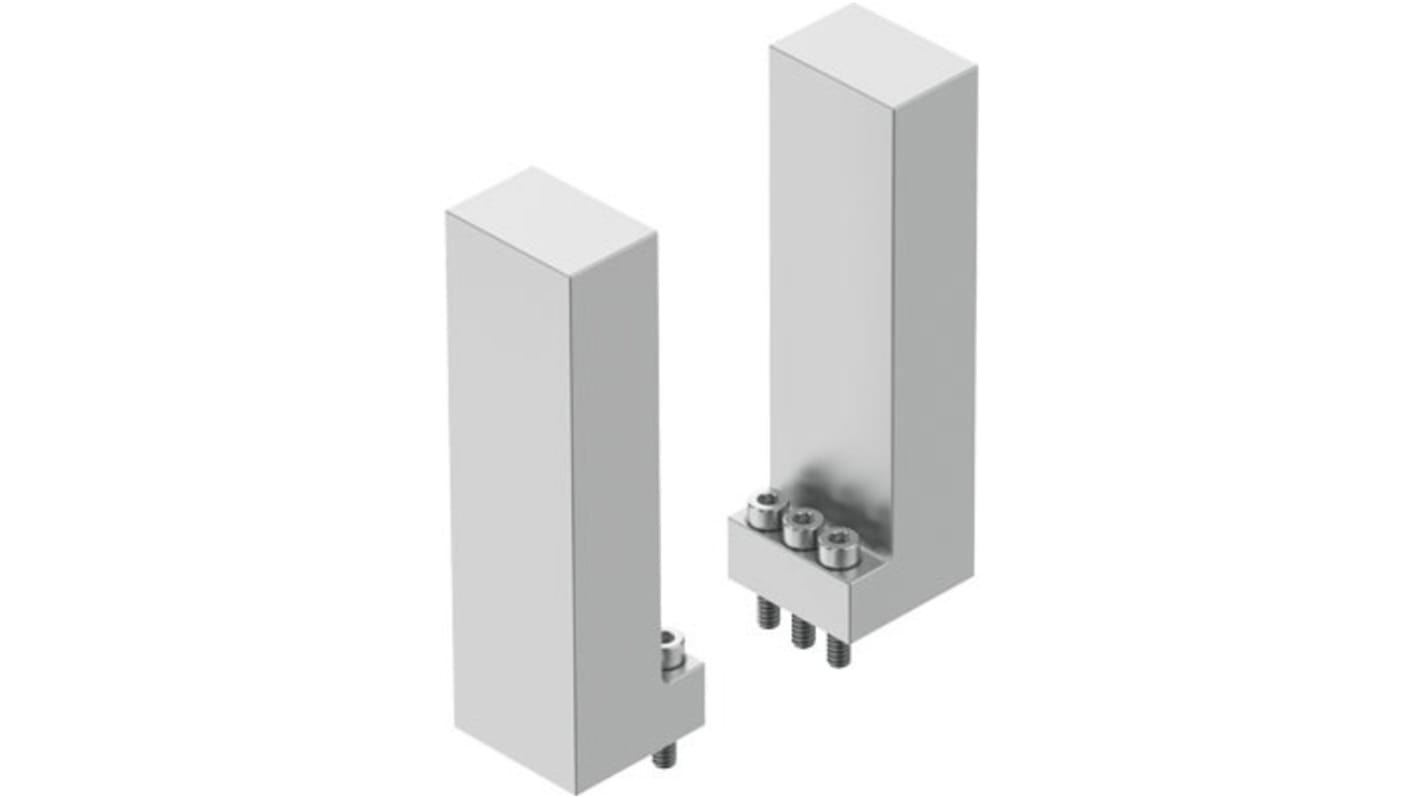Pinza pneumatica Festo BUB-HGPL-25, in alluminio, resistenza alla corrosione, montaggio con foro passante.