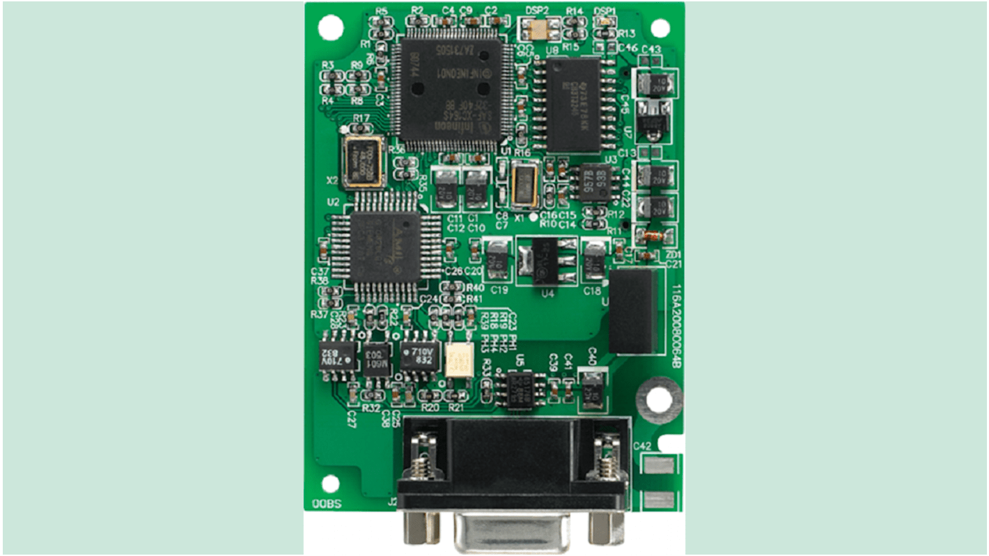 Modulo di comunicazione Profibus Delta Electronics CMC-PD01, montaggio a pannello, supporta diagnosi e scambio dati.