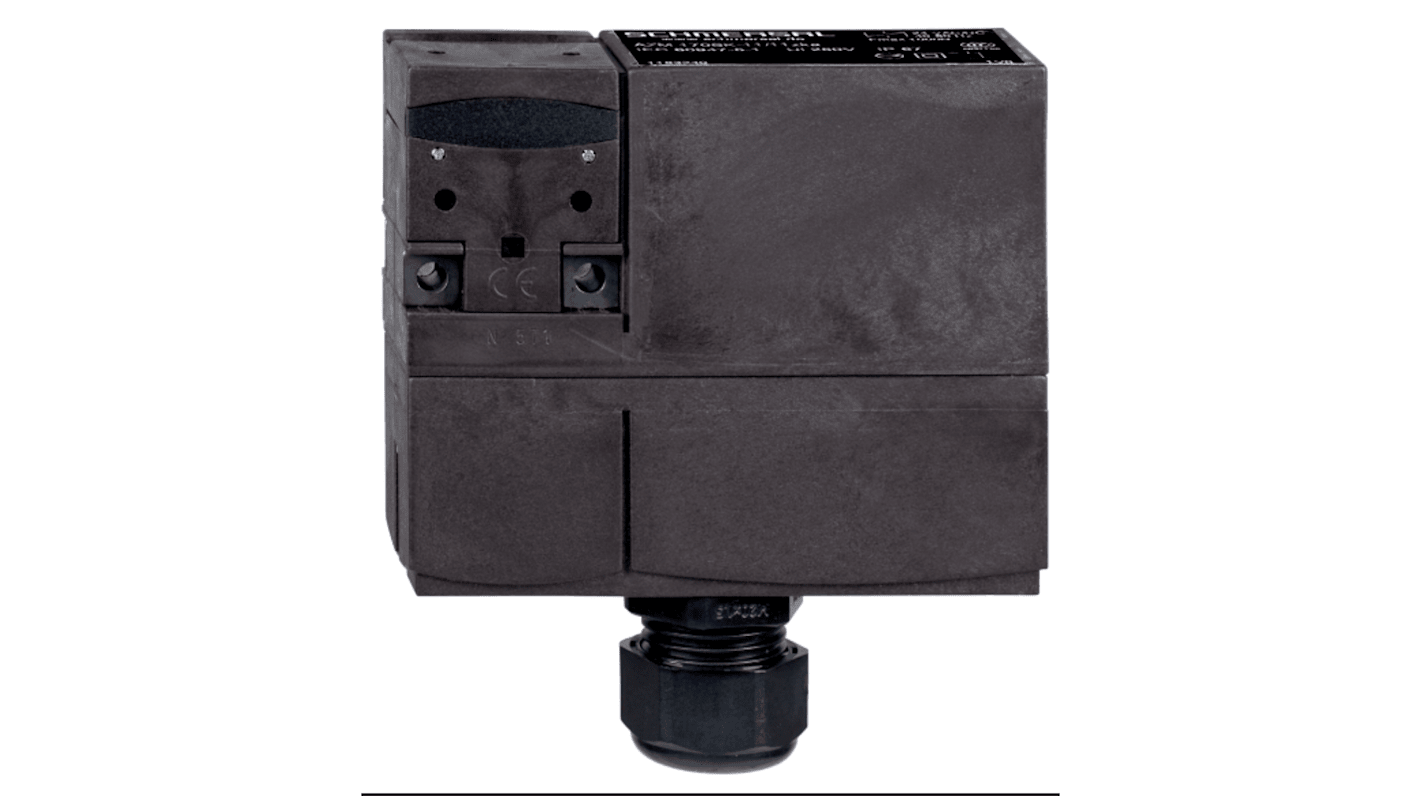 Interruttore di interblocco a solenoide Schmersal AZM170SK-11ZRKA-24VAC/DC, design compatto, 24V, 1NC/1NA, contenitore termoplastico.