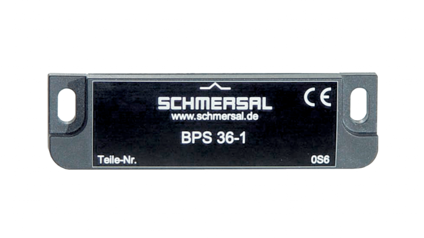 Attuatore Schmersal BPS36-1 in plastica, peso 25 g, per applicazioni di sicurezza con sensori magnetici.