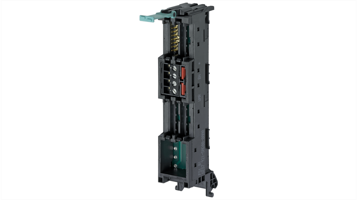 Connettore anteriore Siemens 6ES7921-5AD00-0AA0, 1x16 poli IDC, per moduli di uscita 2A, alimentazione 24 V, omologato cULus.