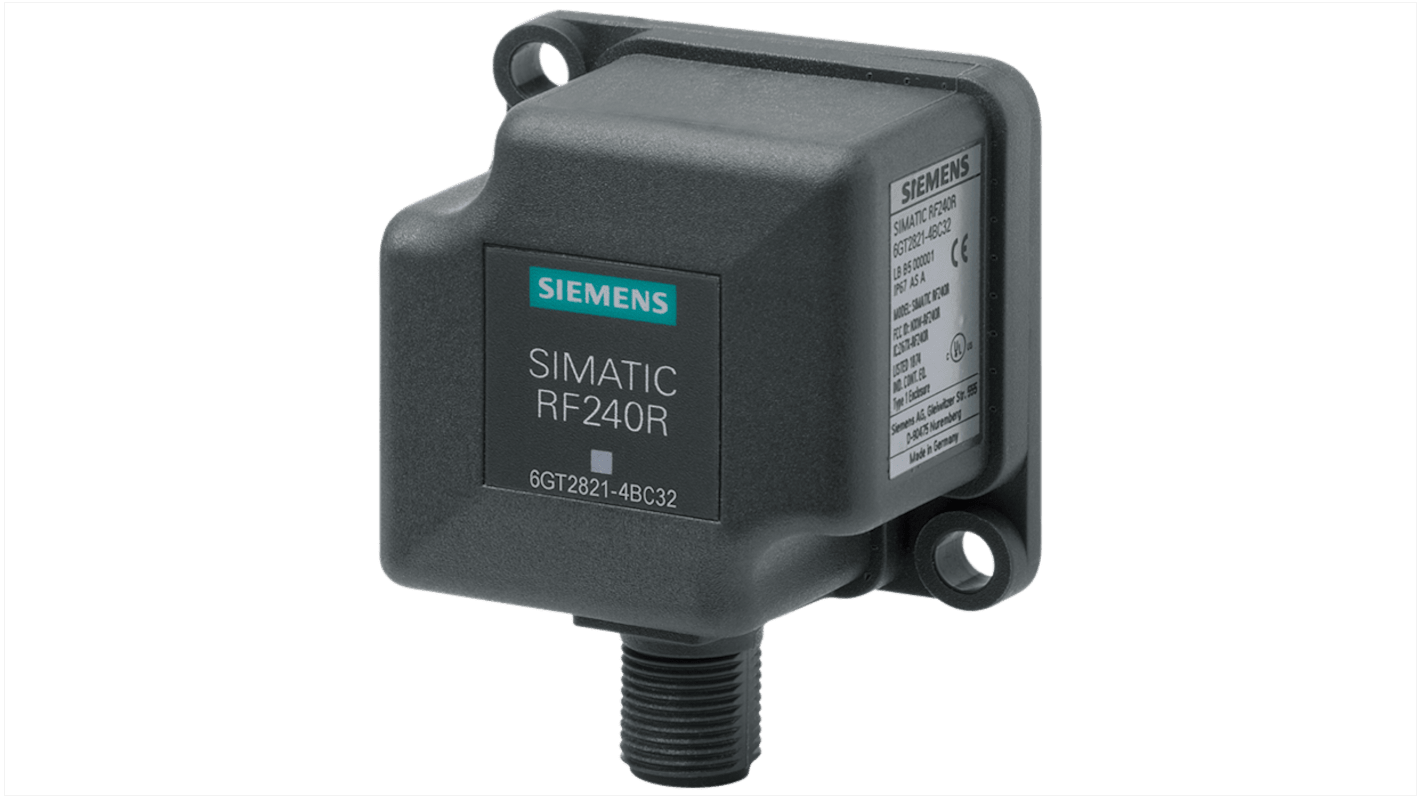 Lettore RFID portatile Siemens 6GT2821-4BC32, distanza di lettura 65 mm, alimentazione 24 V, interfaccia IO-Link V1.1.