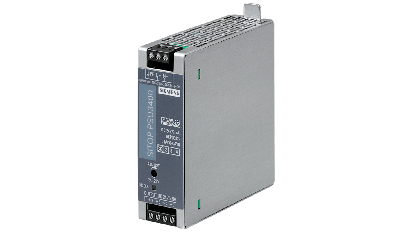 Alimentatore PLC Siemens 6AG1332-0TA00-7AY0, 24 V, rivestimento protettivo per ambienti difficili.