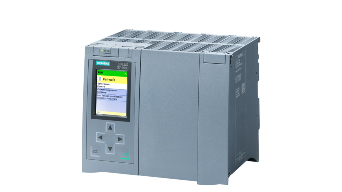 CPU PLC Siemens 6AG1518-4JP00-4AB0, unità di elaborazione centrale con 9 MB di memoria programma, progettata per ambienti difficili.