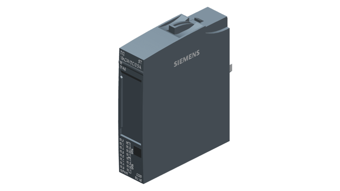 Modulo di uscita digitale Siemens 6AG2132-6BF00, 24 V c.c., 0,5 A per canale, compatibile con SIMATIC ET 200SP.
