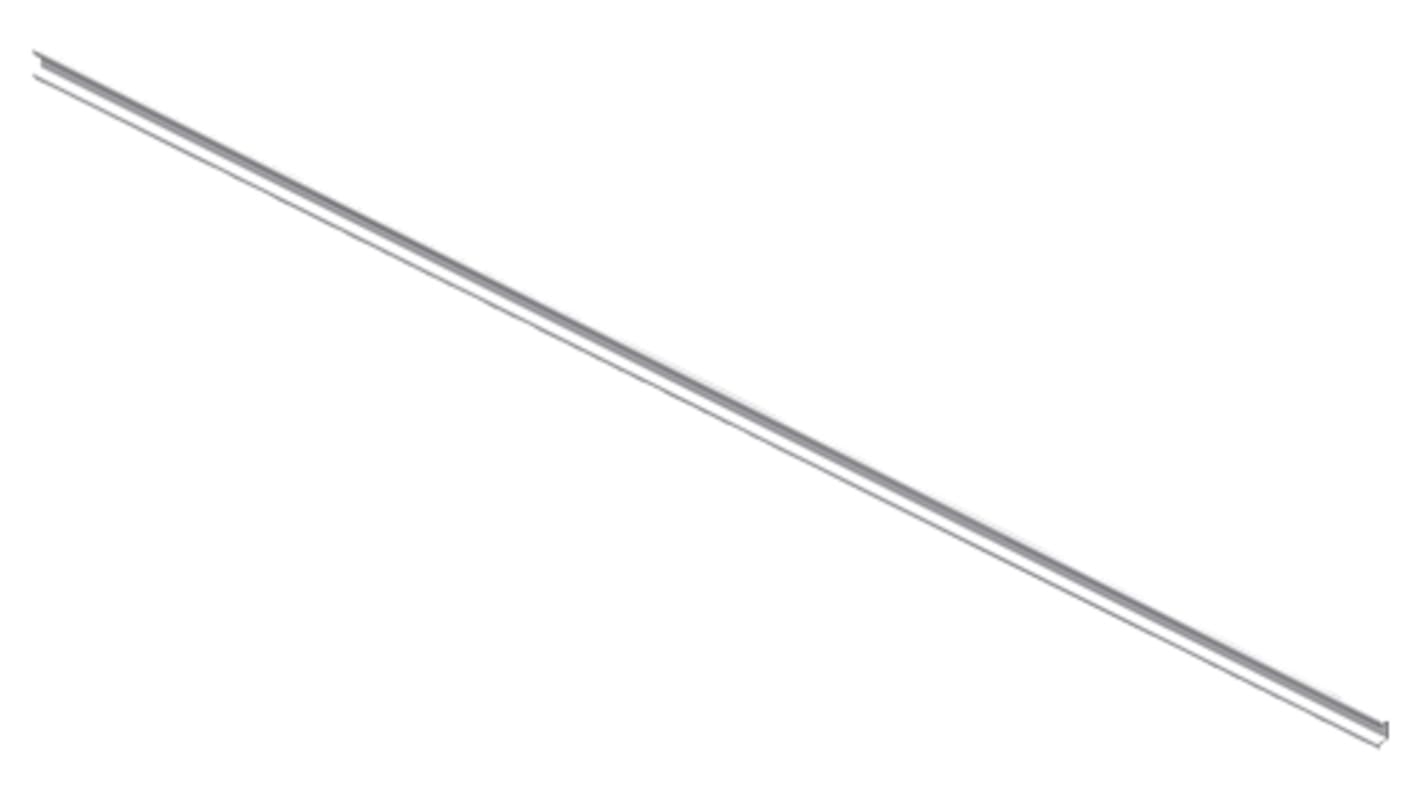 Modulo I/O Siemens 6ES5710-8MA41, guida di montaggio in metallo per automazione, dimensioni 35 mm x 2000 mm.