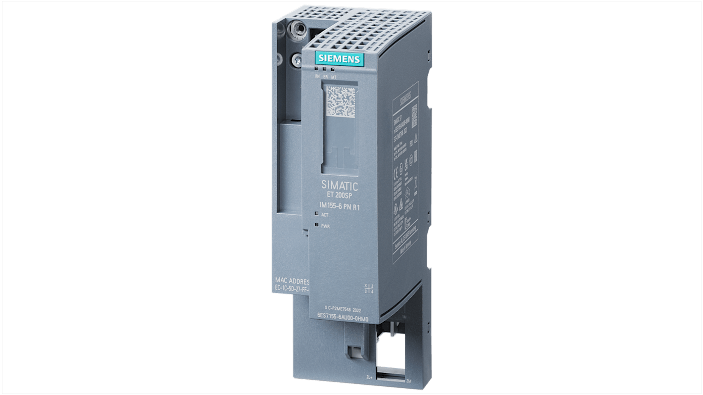 Modulo di interfaccia Siemens 6ES7155-6AU00-0HM0 per comunicazione PROFINET, tensione 24 V CC, compatibile con SIMATIC ET 200SP.