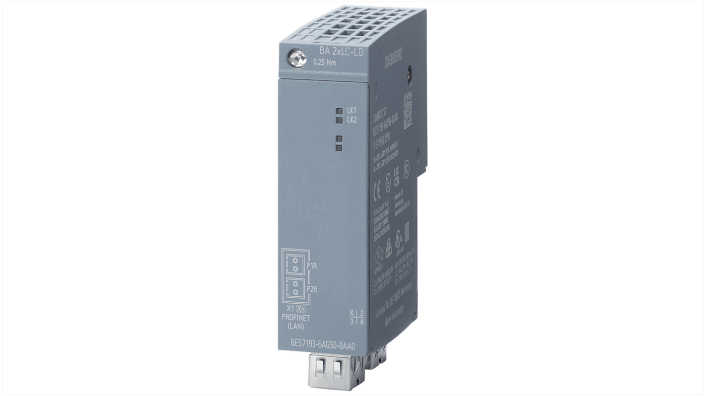 Adattatore Siemens 6ES7193-6AG50-0AA0 per cavo in fibra ottica monomodale, 2 porte LC-LD, per sistemi di automazione industriale.