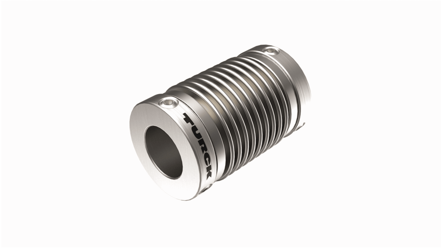 Accoppiamento Turck RCS-19-10-06, giunto a soffietto 29mm, diametro 19mm, foro d1 10mm, d2 6mm, per encoder ad albero pieno.