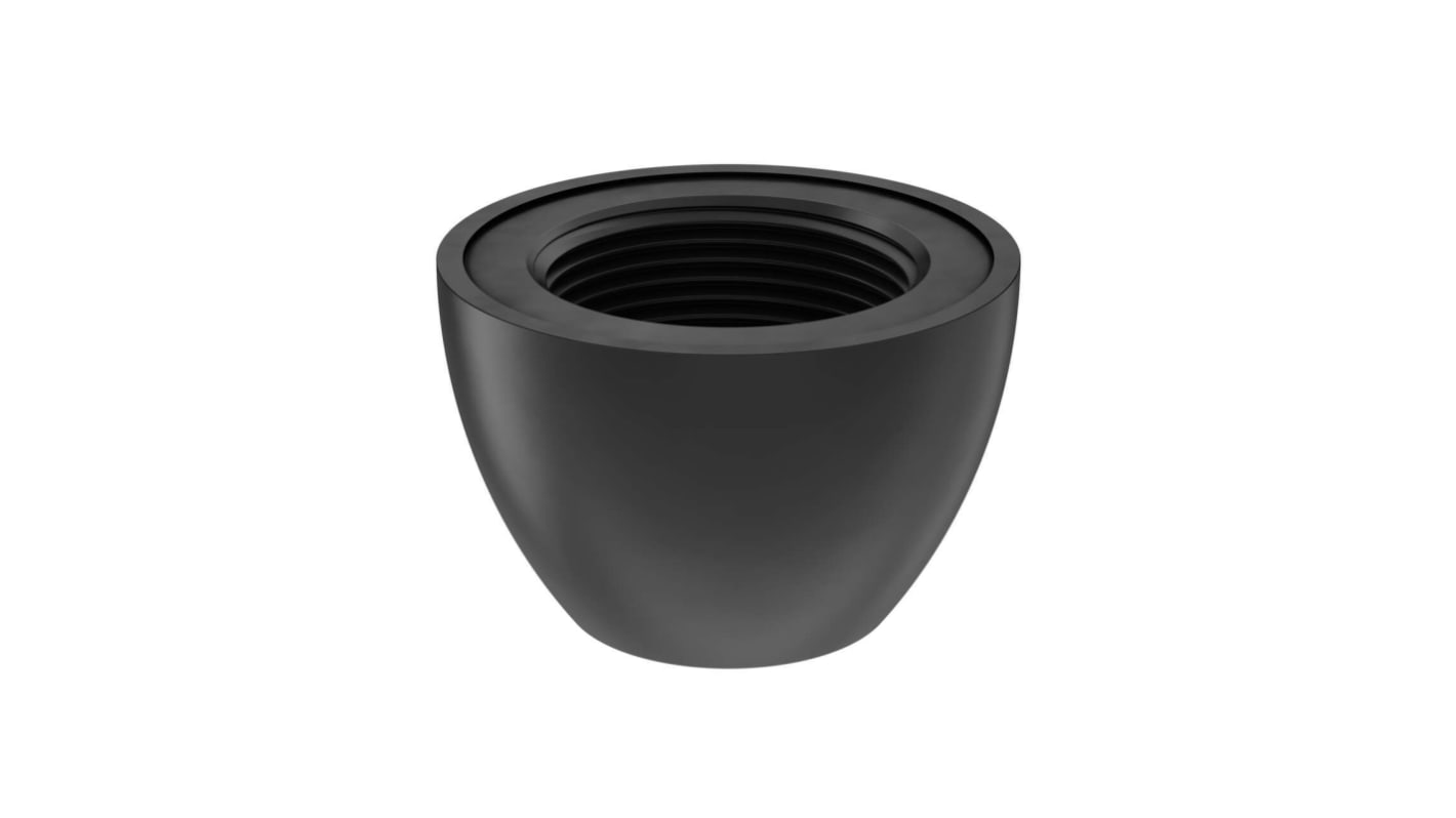 Copertura di protezione Banner SA-M36SOP per indicatore K100, filettatura M36x2, compatibile con tubo stand off da 3/4 di pollice, colore nero.