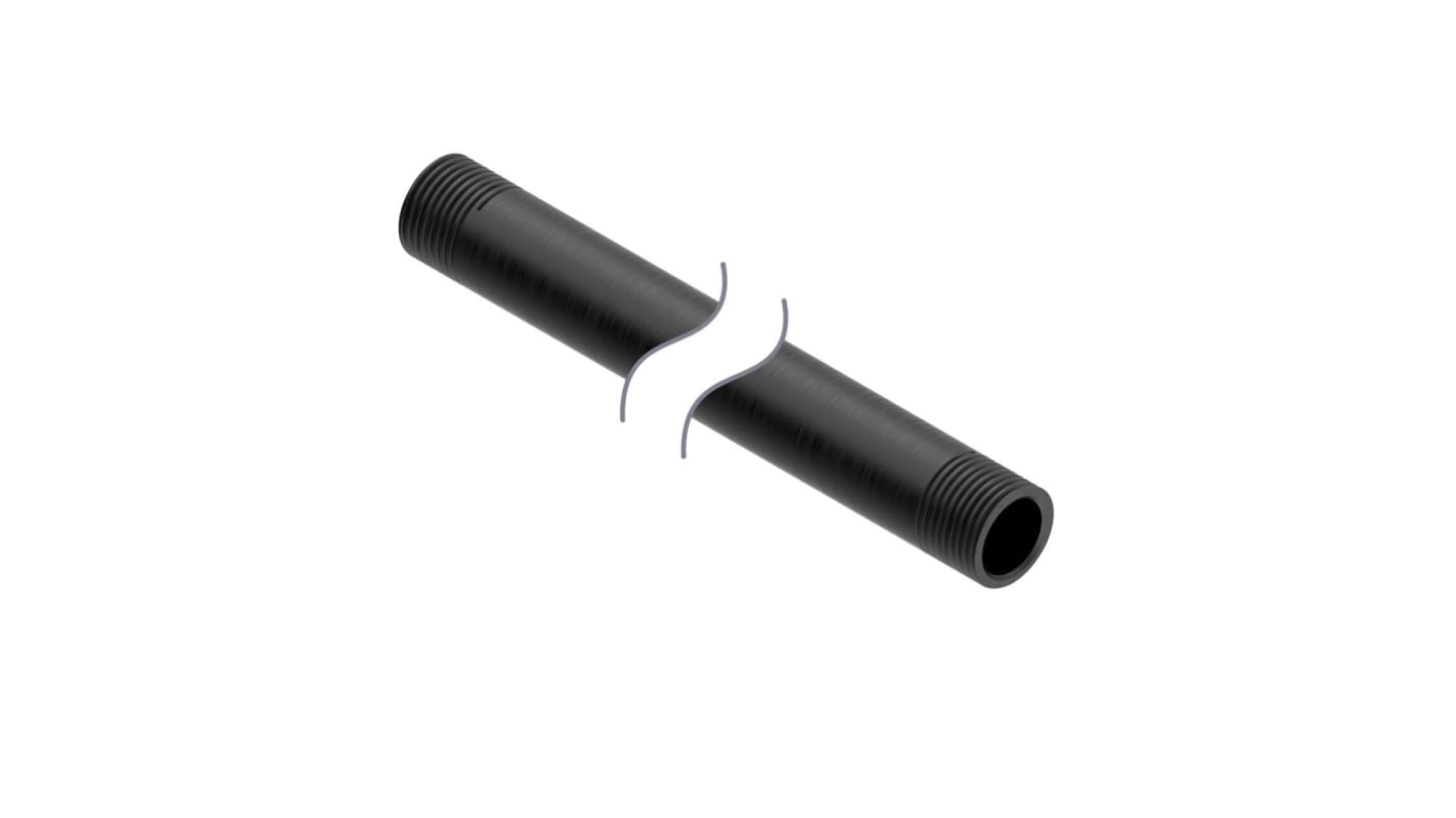 Banner SOP-E34-300A, tubo in alluminio anodizzato nero per faro K100, lunghezza 300 mm, filettature NPT da 3/4.