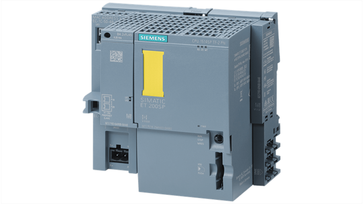 CPU PLC Siemens 6ES7514-2WN03-0AB0, unità centrale per ET 200SP, 900KB RAM, 3,5MB memoria dati, interfacce PROFINET.