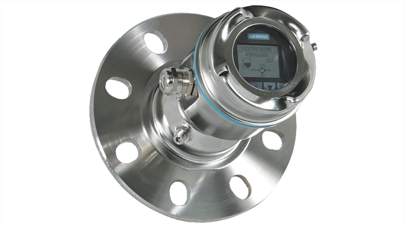 Sensore di livello radar Siemens 7ML5440-0HB00-0AA2, serie SITRANS LR560, corpo in EEO, per misurazioni precise.