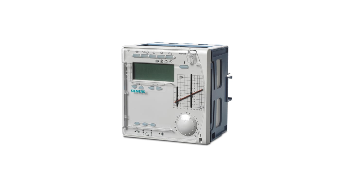 Siemens BPZ:RVL482, regolatore multifunzionale per riscaldamento, 230 V AC, 12 ingressi, 14 uscite, compatibile con bruciatori modulanti.
