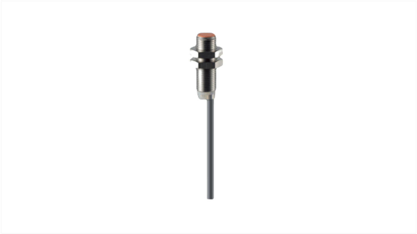 Sensore di prossimità induttivo cilindrico Schmersal IFL 2-12M-10P, tecnologia PNP, custodia metallica, IP67, rilevamento 2 mm.