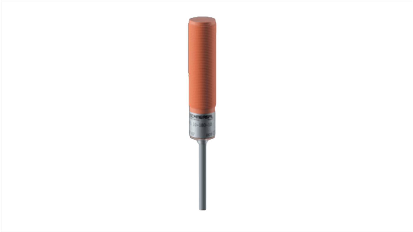Sensore di prossimità induttivo cilindrico Schmersal IFL 10-180-01, M8, rilevamento 10 mm, IP67, alimentazione 15-250 V ac.