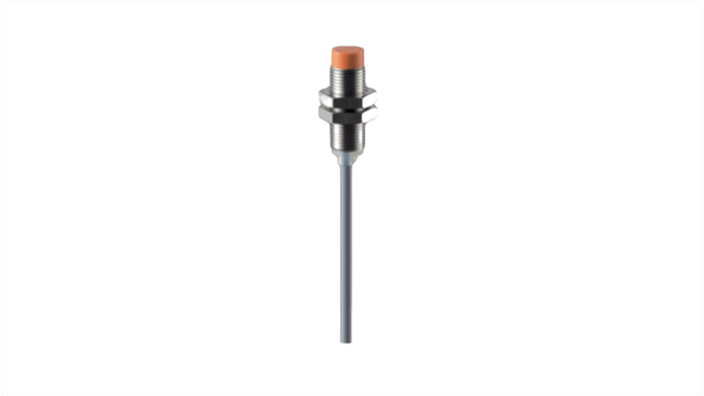 Sensore di prossimità induttivo cilindrico Schmersal IFL 4-12M-01P, filettatura M12, rilevamento 4 mm, IP67, alimentazione 10-30 V CC.