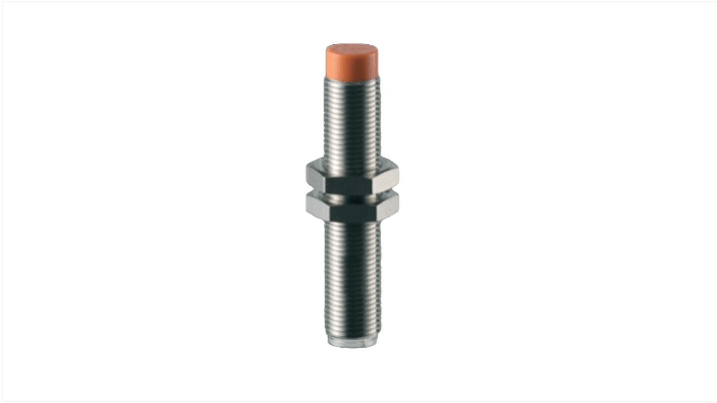 Sensore di prossimità induttivo cilindrico PNP M12 Schmersal IFL 4-12-10STP, rilevamento 4 mm, IP67, alimentazione 10-30 V CC.