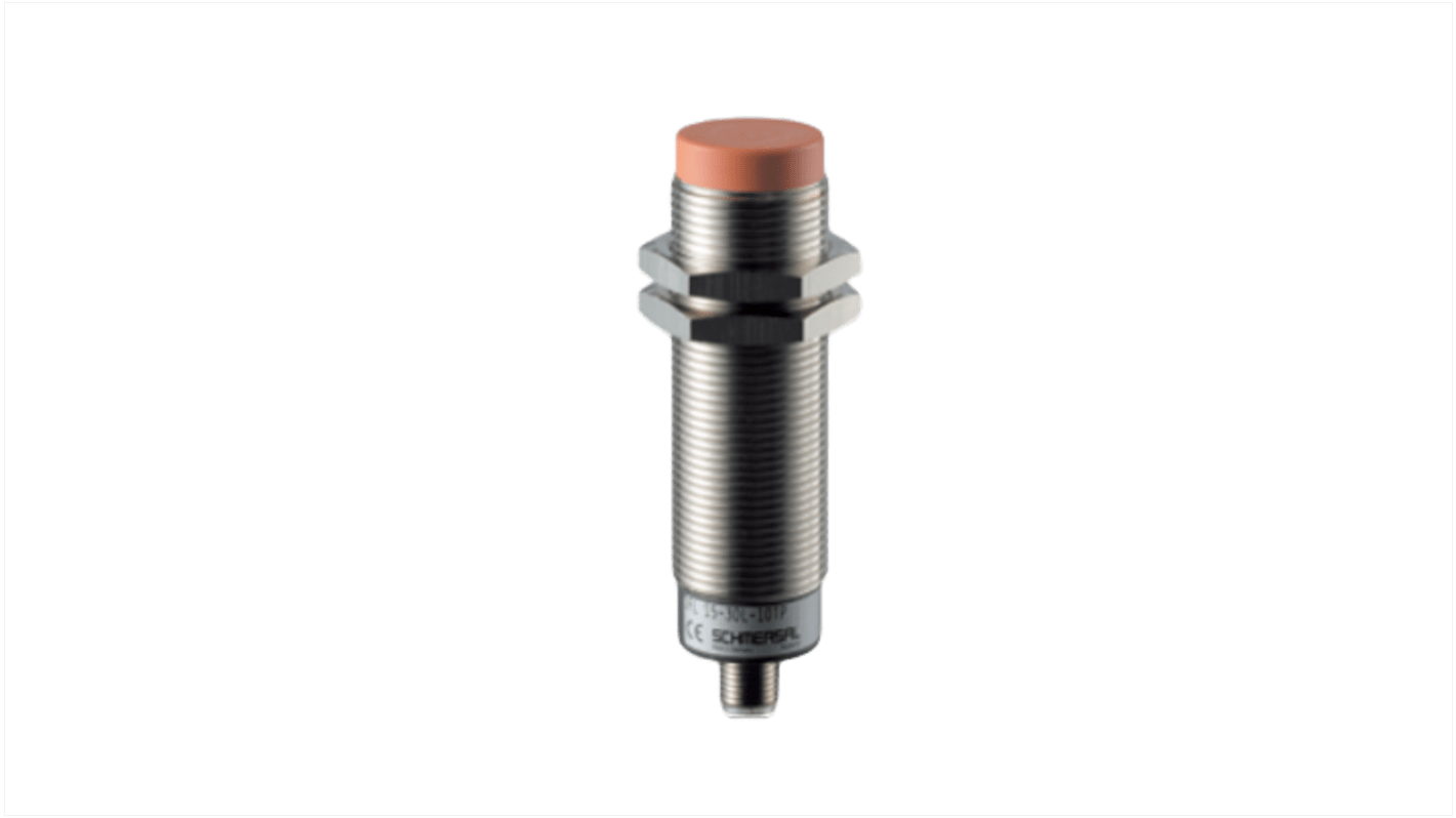 Sensore di prossimità induttivo cilindrico Schmersal IFL 15-30-10STP, design M30, uscita PNP, gamma di rilevamento 15 mm, IP67.