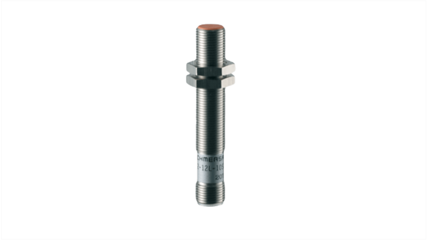 Sensore di prossimità induttivo cilindrico Schmersal IFL 2-12L-01STP, PNP, M12, rilevamento 2 mm, IP67, alimentazione 10-30 V CC.