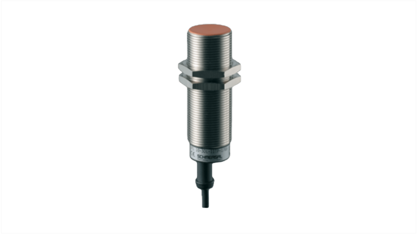 Sensore di prossimità induttivo cilindrico Schmersal IFL 10-30L-11TP-1766, PNP, M30, rilevamento 10 mm, IP67, alimentazione 10-60 V dc.