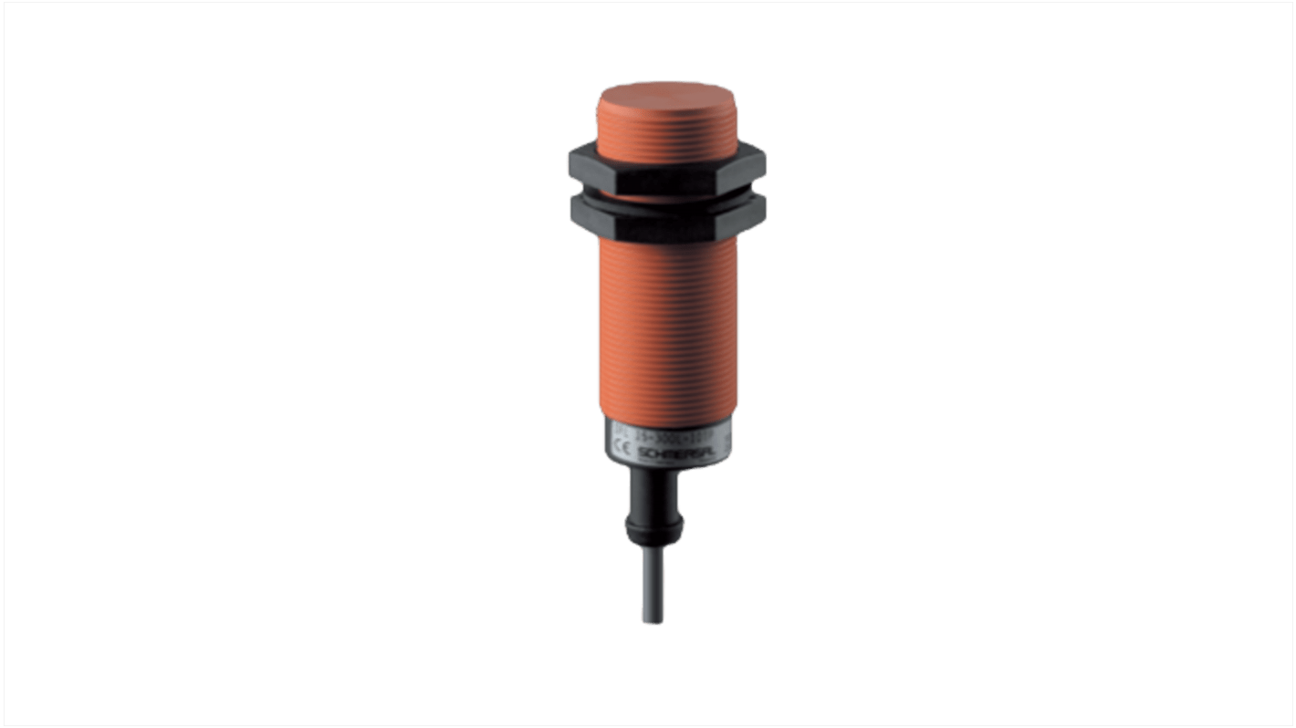 Sensore di prossimità induttivo cilindrico Schmersal IFL 15-300L-01TP, design M30, uscita PNP, rilevamento 15 mm, IP67.