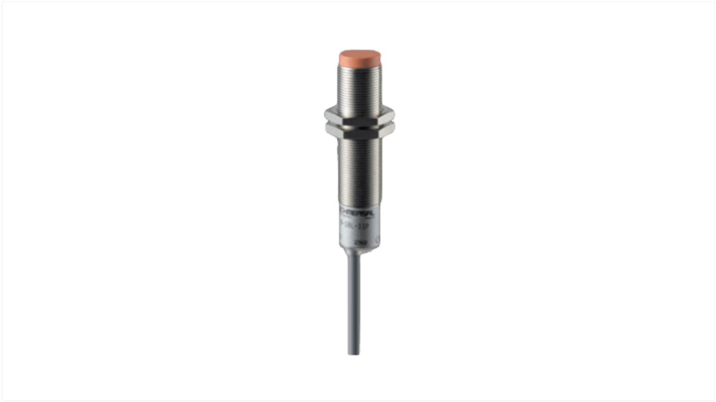 Sensore di prossimità induttivo cilindrico Schmersal IFL 8-18L-11N, tecnologia NPN, gamma di rilevamento 8 mm, grado di protezione IP67.