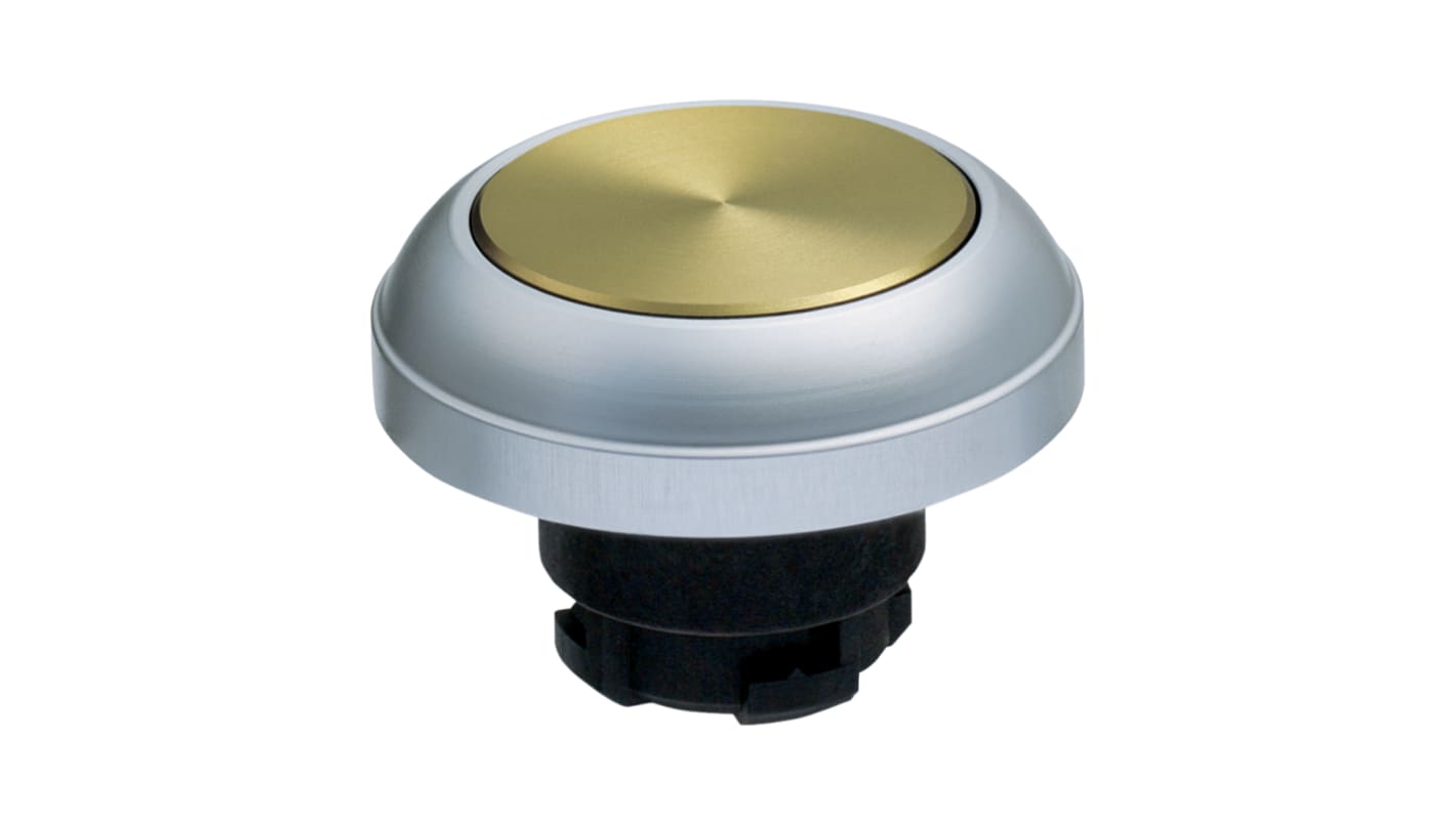 Attuatore pulsante instabile Schmersal EX-RDT, diametro di montaggio 22,3 mm, colore giallo, forma rotonda.