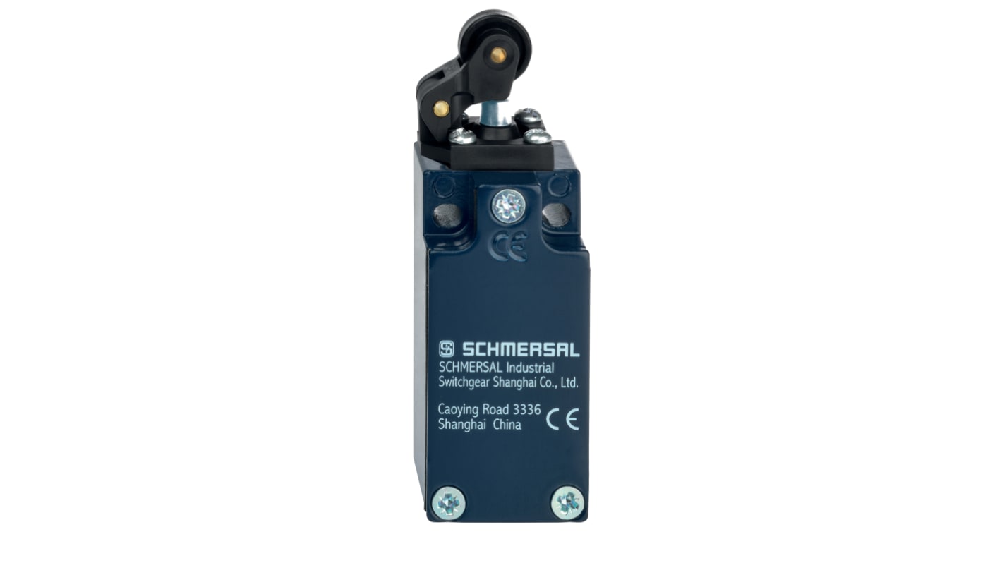 Interruttore di interblocco di sicurezza Schmersal EX-Z1R235-11Z-3D con leva a rullo, IP67, 1 contatto di sicurezza, custodia in zinco.