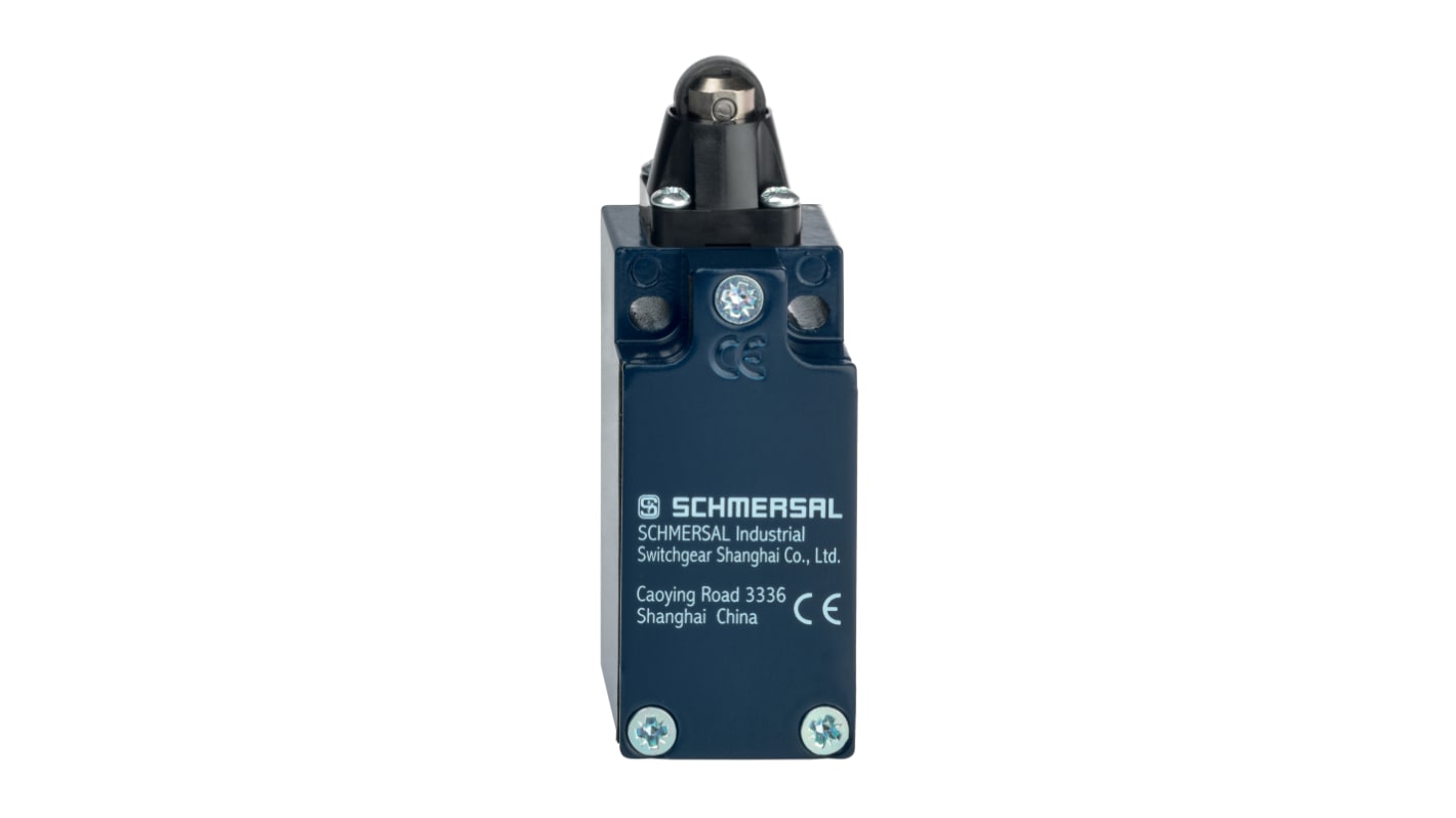 Schmersal, attuatore a rotella EX-TR 235-11Z-3D, 1NA/1NC, 230V, IP65, dimensioni 30x63,5x30 mm, resistente a oli e alcol.