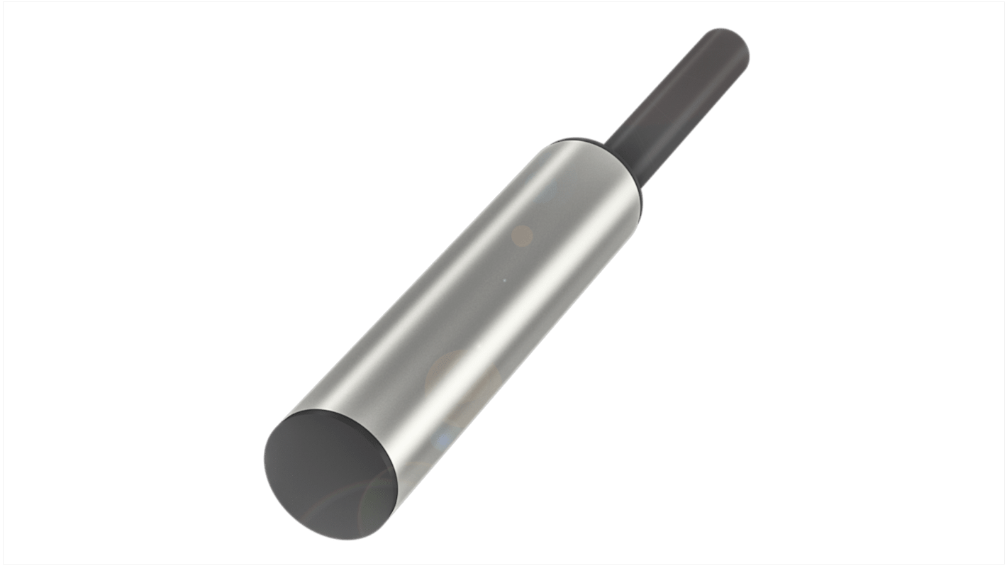 Sensore di prossimità induttivo cilindrico PNP BALLUFF BES00KR, rilevamento 2 mm, alimentazione 10-30 V CC, IP68.